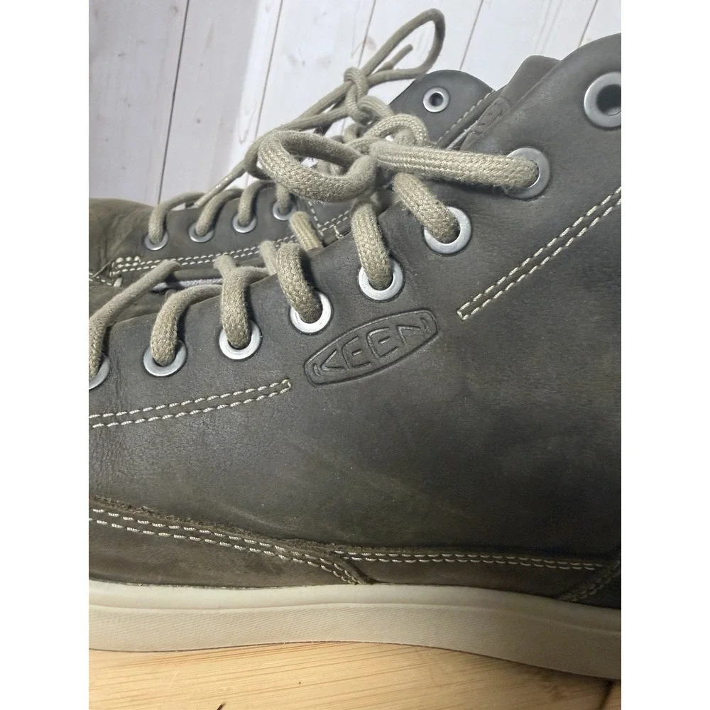 KEEN Glenhaven Mid Men's Size 9.5 Gray Nubuck Leather Shoe Sneaker Ankle Boots